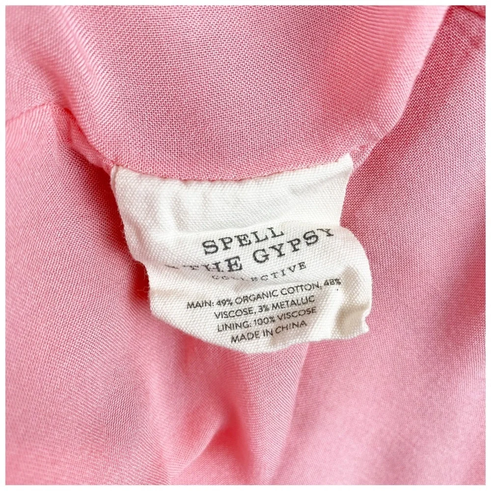 Spell And The Gypsy Collective Hendrix Boho Midi‎ Dress in Dusty Pink Size Small - Picture 14 of 15